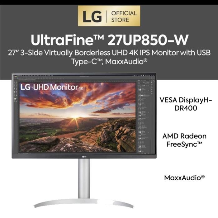 LG 27UP850 27-inch 4K USB-C Monitor view 2 LG 27UP850 27-inch 4K USB-C Monitor product image 2