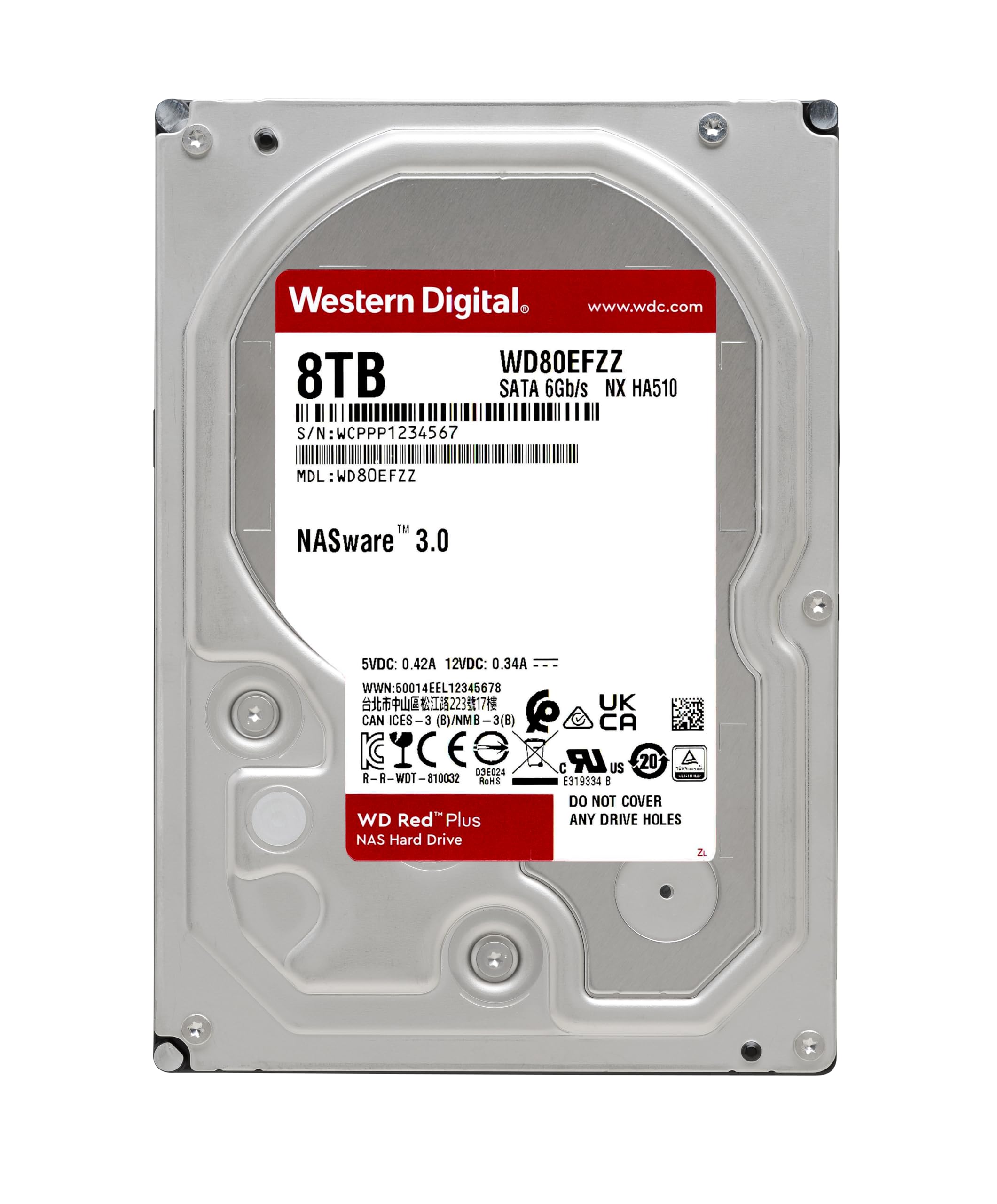Western Digital Red Plus 8TB NAS Hard Drive product image 1