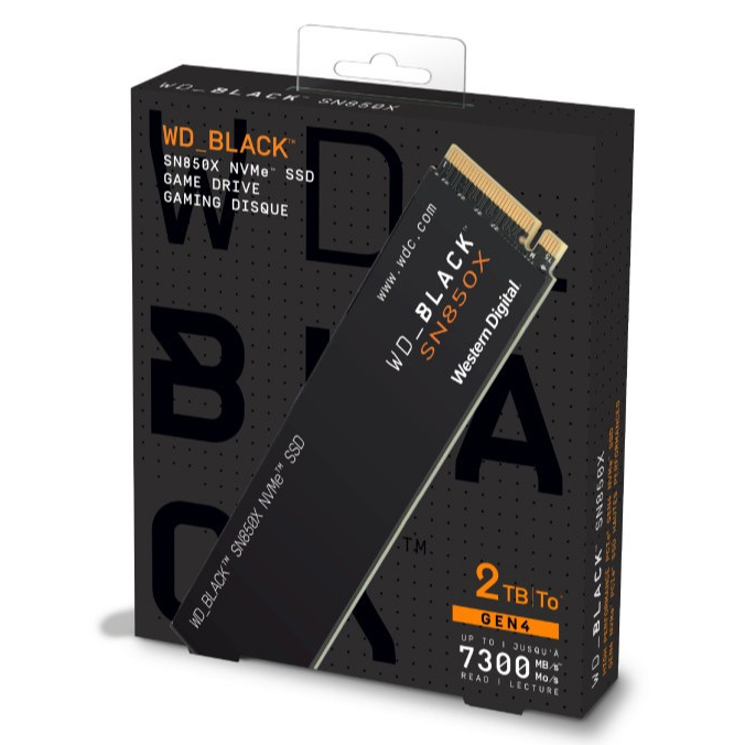 Western Digital Black SN850X 2TB Gaming NVMe SSD product image 1