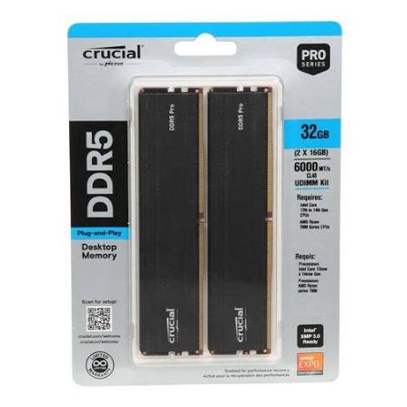 Crucial DDR5 Pro 32GB DDR5 Memory Kit view 2 Crucial DDR5 Pro 32GB DDR5 Memory Kit product image 2