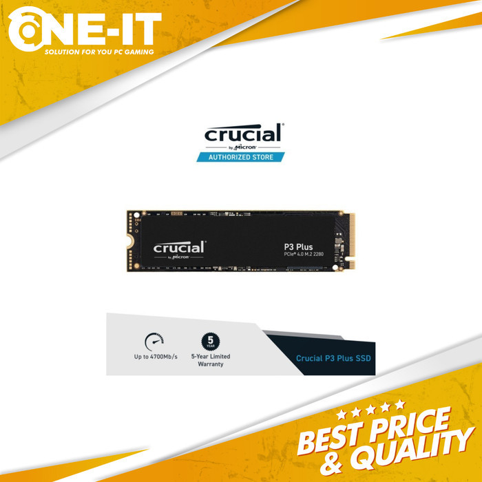 Crucial P3 Plus 1TB NVMe SSD view 3 Crucial P3 Plus 1TB NVMe SSD product image 3